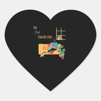 Best Teacher Ever Mum Teacher Quarantine Gift Heart Sticker