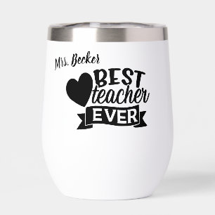 Best teacher ever personalised black