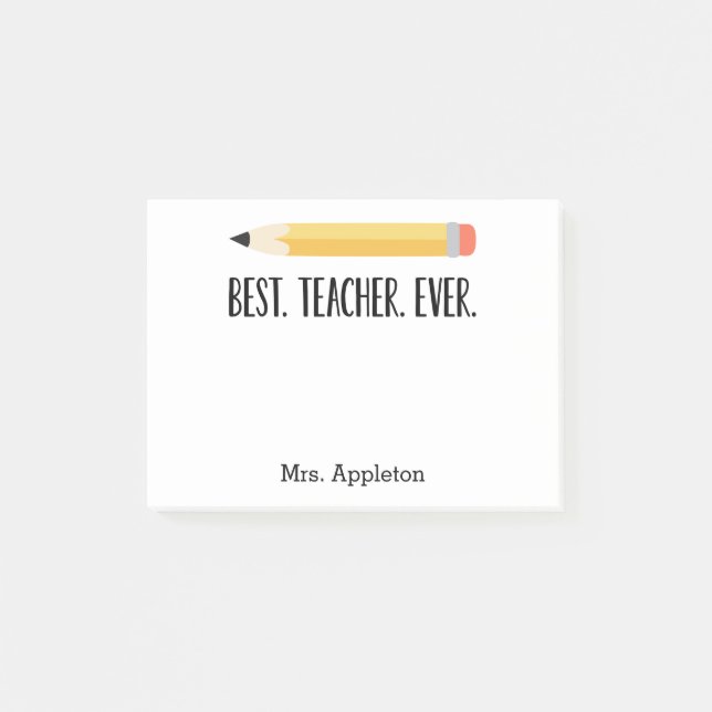 Best Teacher Ever | Personalised Notes (Front)