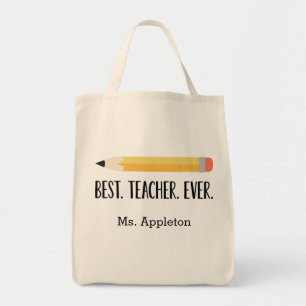 Best Teacher Ever   Personalised Tote Bag Gift