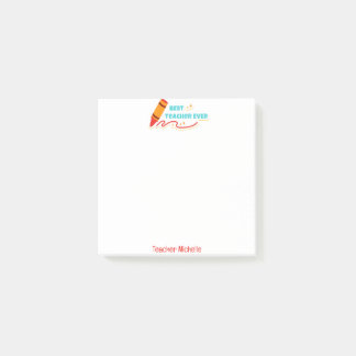 BEST TEACHER EVER PERSONALIZED POST-IT NOTES