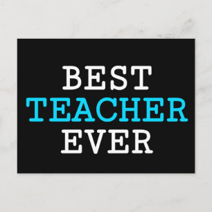 Best teacher ever postcard