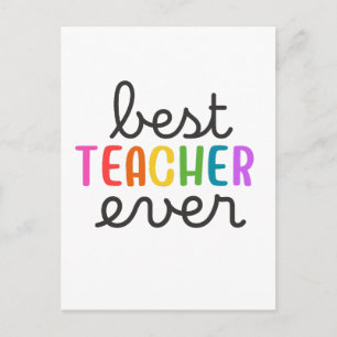 best teacher ever postcard