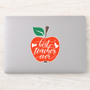 Best Teacher Ever Red Green Apple