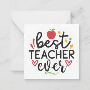 Best Teacher Ever Teacher Card