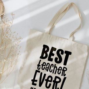 Best teacher ever thank you teacher modern tote bag