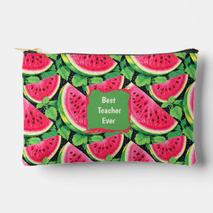 Best Teacher Ever Watermelon Accessory Pouch