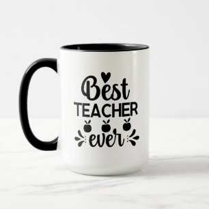 Best Teacher Ever Wordart Mug