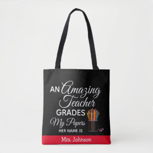 Best Teacher Gifts, Personalised Teacher Tote Bag