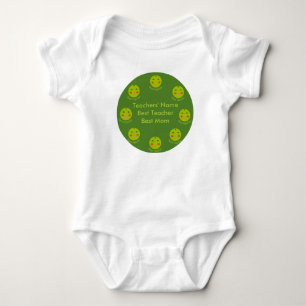 Best Teacher Happy Apple Custom Baby Bodysuit