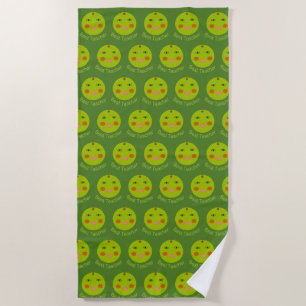 Best Teacher Happy Apple Custom Beach Towel