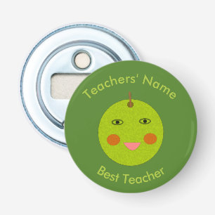 Best Teacher Happy Apple Custom Bottle Opener