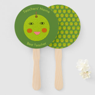 Best Teacher Happy Apple Custom Hand Fan