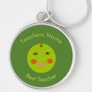 Best Teacher Happy Apple Custom Keychain