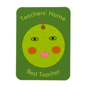Best Teacher Happy Apple Custom Magnet