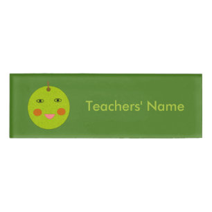 Best Teacher Happy Apple Custom Name Tag