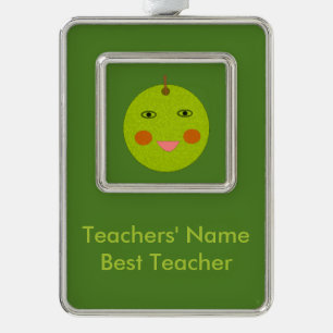 Best teacher Happy Apple Custom Ornament
