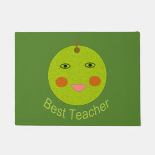 Best Teacher Happy Apple Doormat