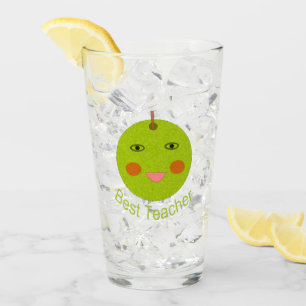 Best Teacher Happy Apple Glass