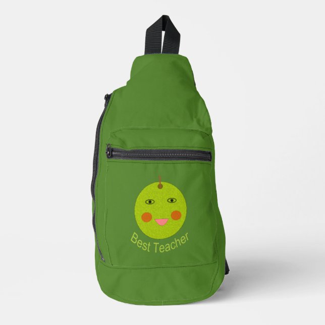 Best Teacher Happy Apple Sling Bag (Front)
