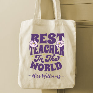 Best Teacher In the World Teacher Appreciation Tote Bag