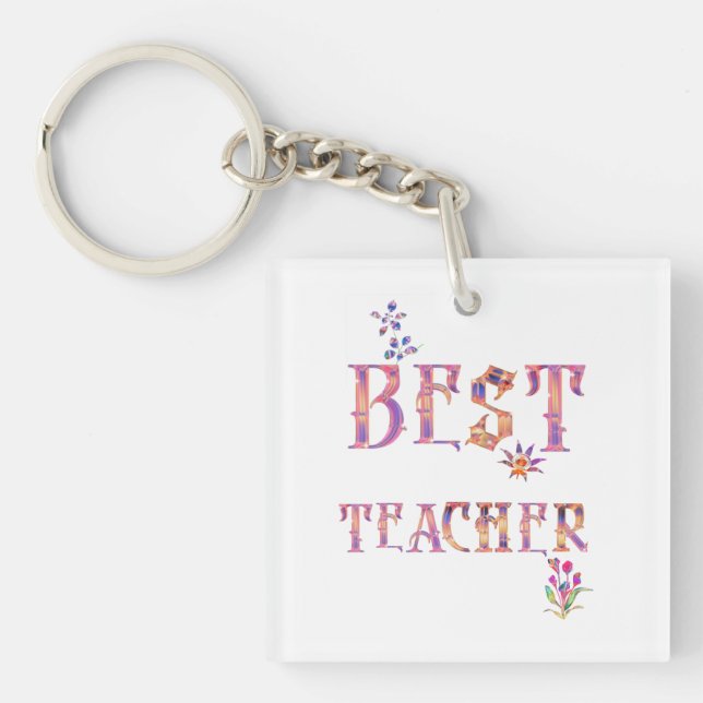 Best Teacher Key Ring (Front)