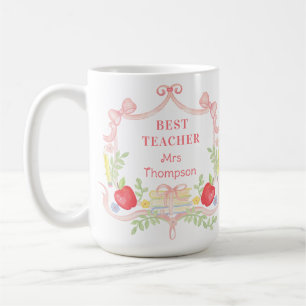 Best Teacher School Crest Coffee Mug