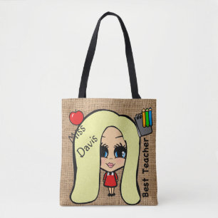Best Teacher Tote - Personalised Caricature Bag