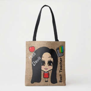 Best Teacher Tote - Personalised Caricature Bag