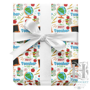 Best Teacher Wrapping Paper