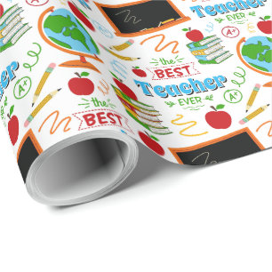 Best Teacher Wrapping Paper