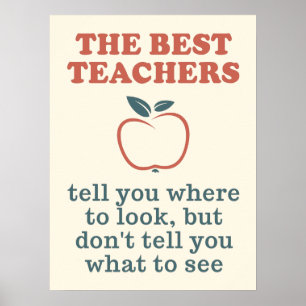 BEST TEACHERS custom colour poster