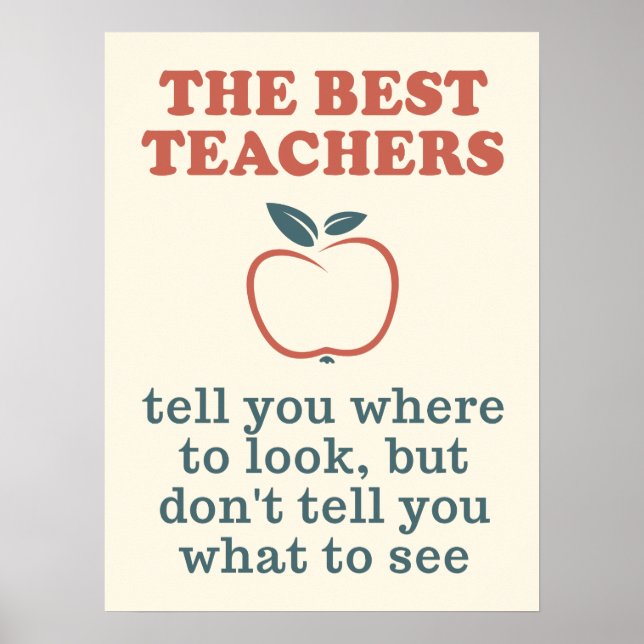BEST TEACHERS custom colour poster (Front)
