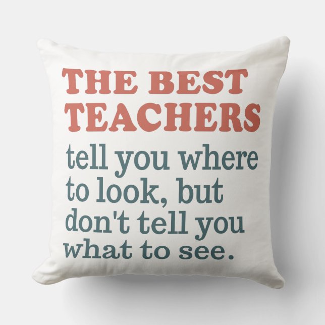 BEST TEACHERS custom monogram throw pillows (Front)