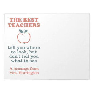 BEST TEACHERS custom name notepads