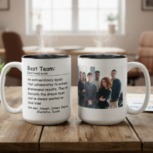 Best Team Definition Custom Photo Team Two-Tone Co Coffee Mug