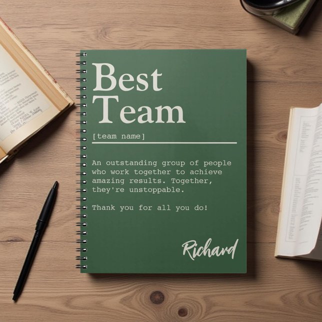 Best Team Definition Elegant Personalised Teamwork Notebook (Creator Uploaded)