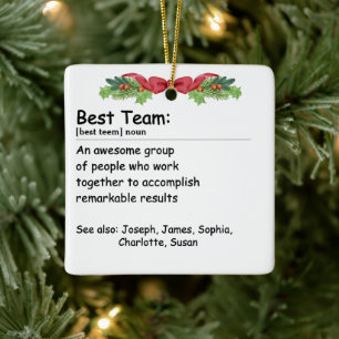 Best Team Definition employee appreciation Custom Ceramic Ornament