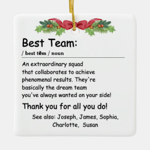 Best Team Definition employee appreciation Custom Ceramic Ornament