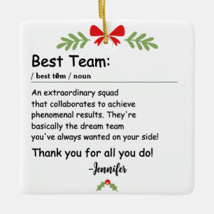 Best Team Definition employee appreciation Custom Ceramic Ornament