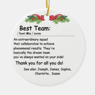 Best Team Definition employee appreciation Custom Ceramic Tree Decoration