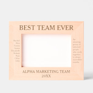 Best Team Ever Personalised Employee Appreciation Etched Frames