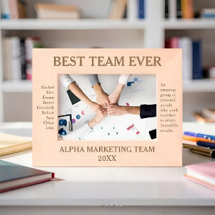 Best Team Ever Personalised Employee Appreciation Etched Frames