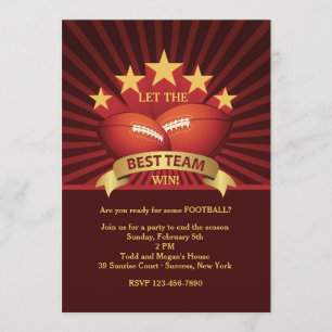 Best Team Football Party Invitation
