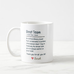Best Team Personalized Appreciation Coffee Mug