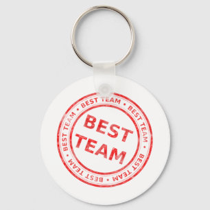 Best Team stamp - prize, first, champion,trophy Key Ring