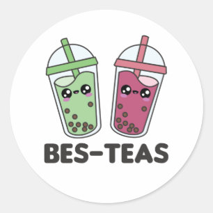 Best-Teas - Bubble Tea Kawaii Boba Tea Love Classi Classic Round Sticker