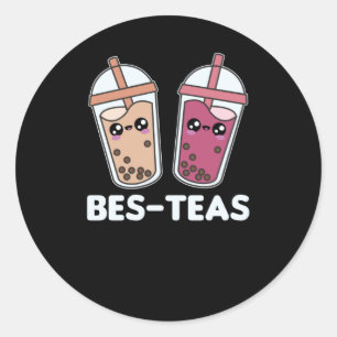 Best-Teas - Bubble Tea Kawaii Boba Tea Love Classic Round Sticker