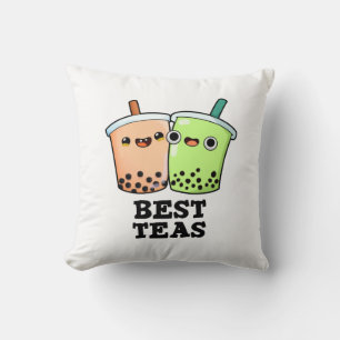 Best Teas Funny Besties Boba Tea Pun  Cushion