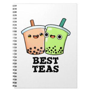 Best Teas Funny Besties Boba Tea Pun Notebook